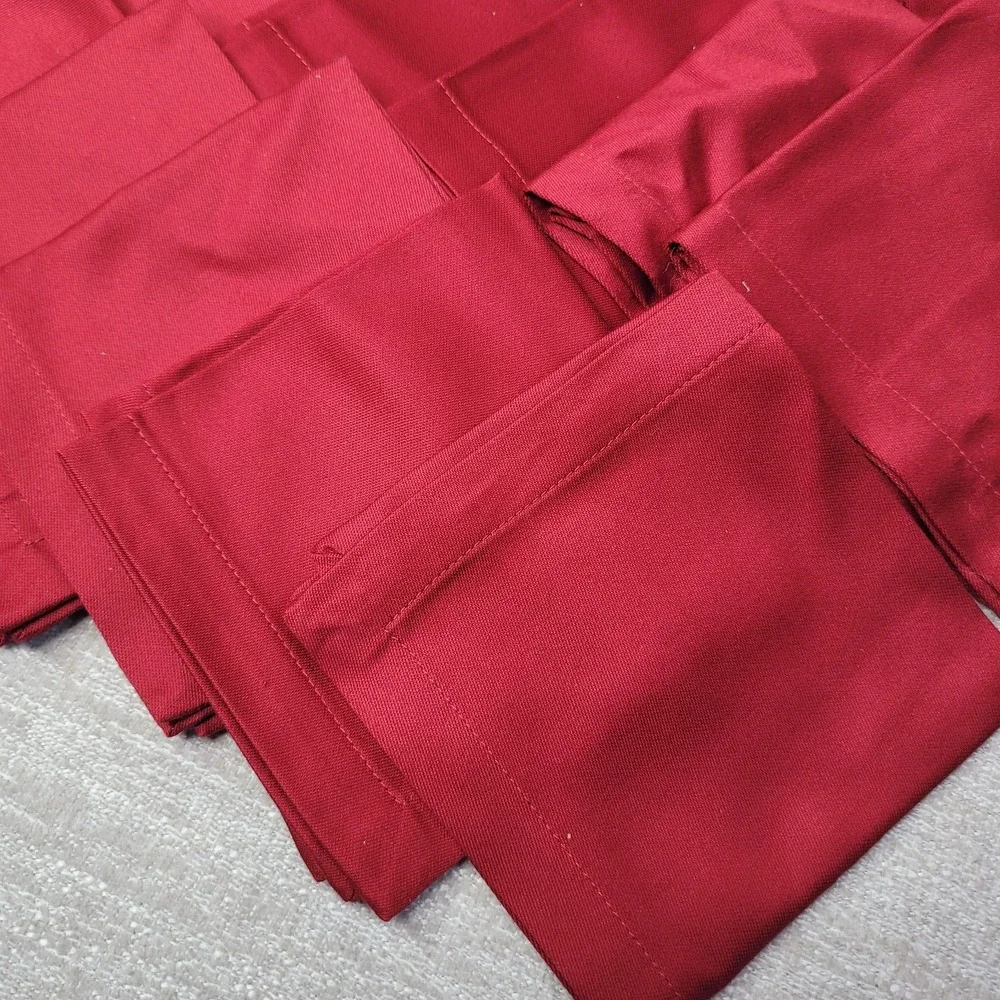 18 Pottery Barn Burgundy 10x10 100% Cotton Square Cocktail Napkins Old Stock